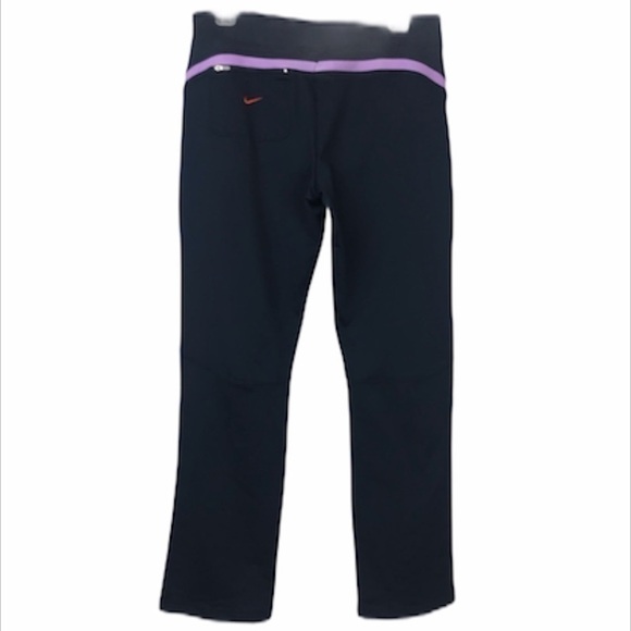 Nike FitDry Running Yoga Pants 3 Pockets Navy - Picture 2 of 7